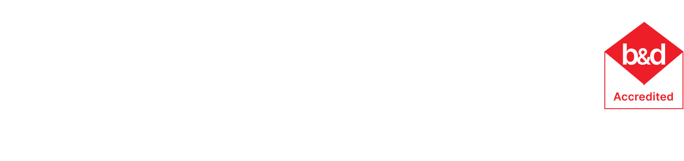 The Garage Guys Logo b&d Accredited